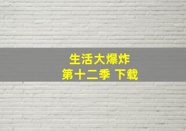 生活大爆炸 第十二季 下载